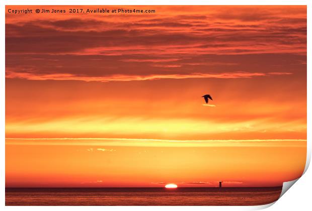 Stunning North Sea Sunrise Print by Jim Jones