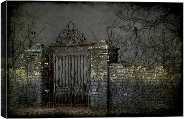 Ghostly Gate Canvas Print by Ann Garrett