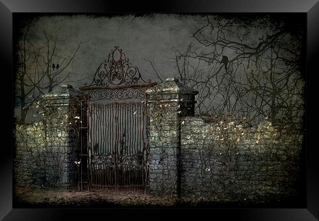 Ghostly Gate Framed Print by Ann Garrett