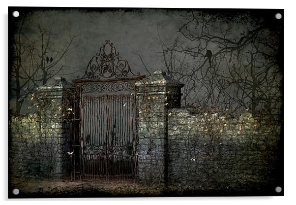 Ghostly Gate Acrylic by Ann Garrett