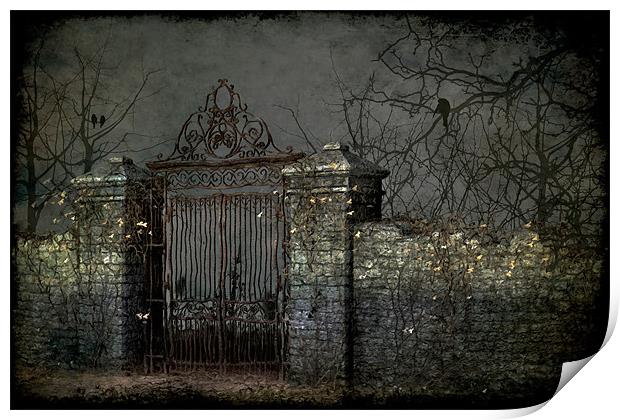 Ghostly Gate Print by Ann Garrett