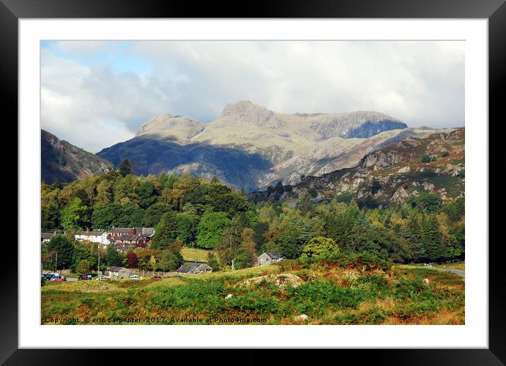 langdale view Framed Mounted Print by eric carpenter