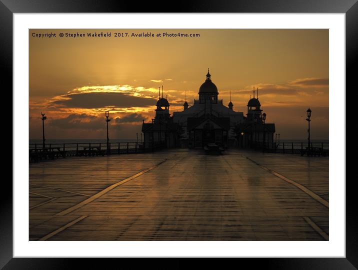 Eastbourne Pier Sunrise                            Framed Mounted Print by Stephen Wakefield
