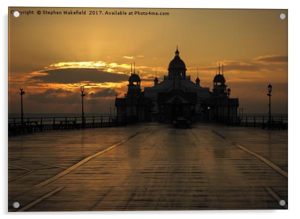 Eastbourne Pier Sunrise                            Acrylic by Stephen Wakefield