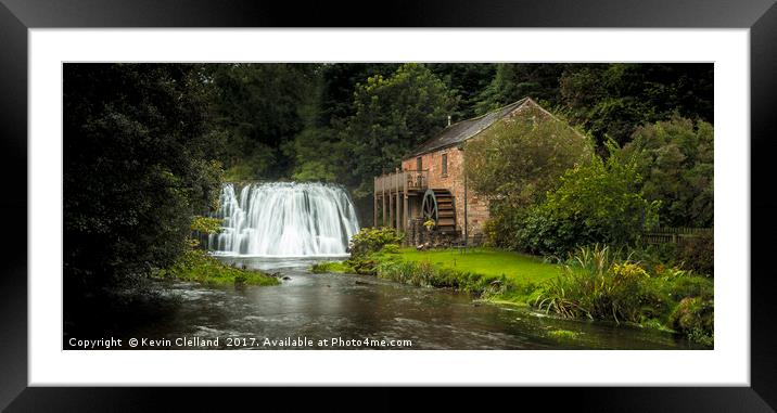 Rutter force waterfall Framed Mounted Print by Kevin Clelland