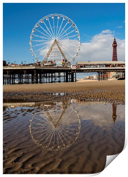 Reflecting Blackpool Print by Pam Sargeant