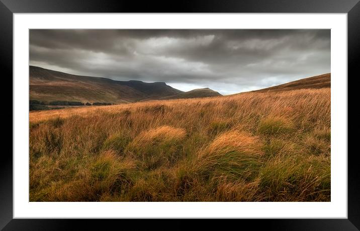 The Brecon Beacons in south Wales. Framed Mounted Print by Leighton Collins