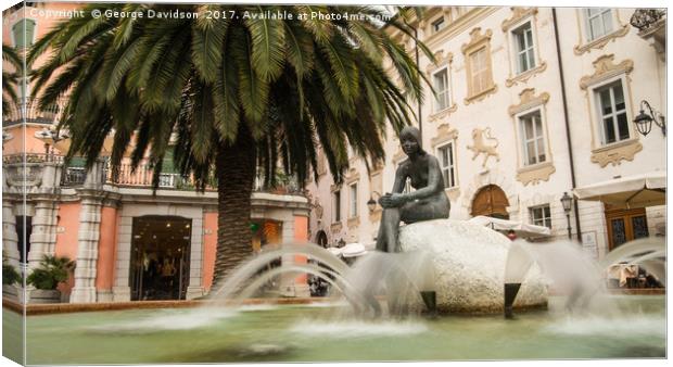 Fountain Girl Canvas Print by George Davidson