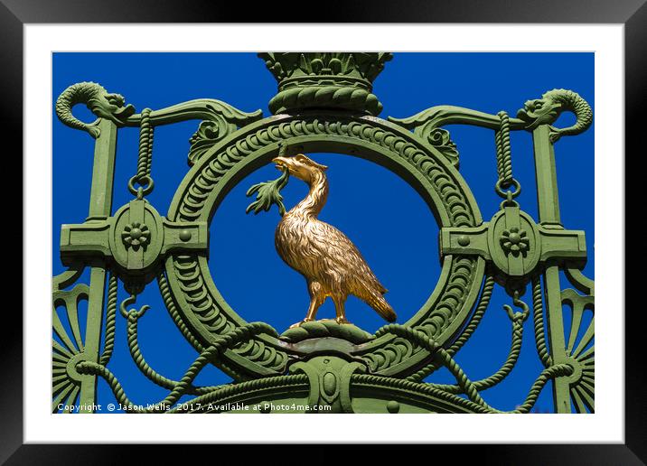Golden Liverbird on the Liverpool Sailors' home ga Framed Mounted Print by Jason Wells