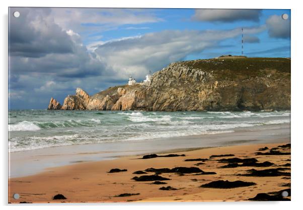 Plage du Pen Had Camaret-sur-Mer France Acrylic by Wight Landscapes