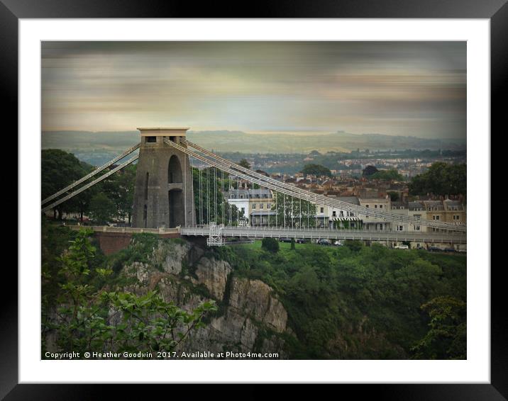 The Clifton Suspension Bridge Framed Mounted Print by Heather Goodwin