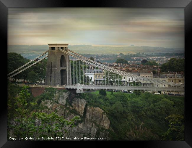 The Clifton Suspension Bridge Framed Print by Heather Goodwin