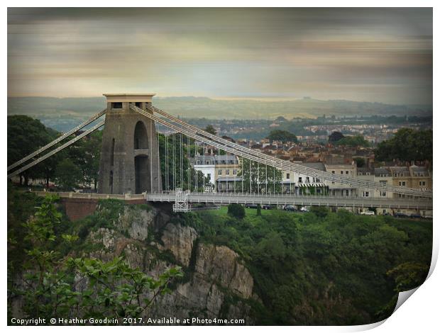 The Clifton Suspension Bridge Print by Heather Goodwin
