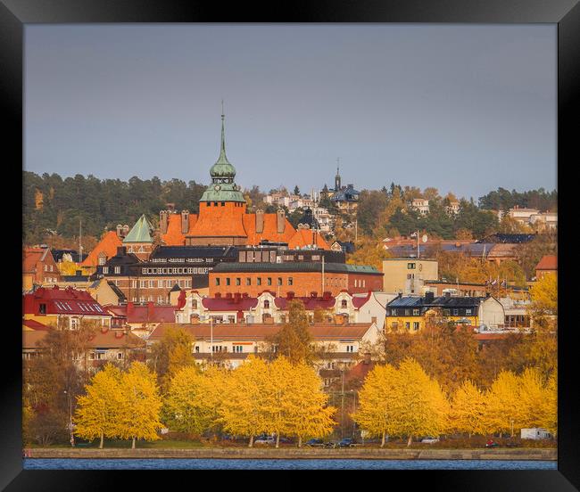 Autumn in Östersund Framed Print by Hamperium Photography