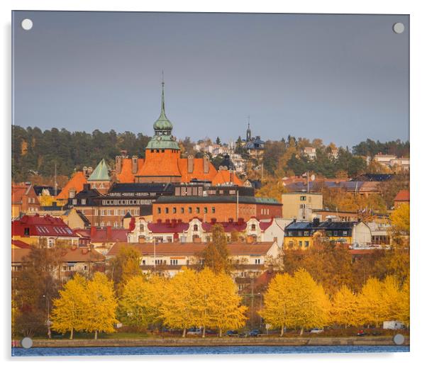 Autumn in Östersund Acrylic by Hamperium Photography