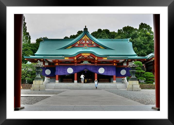 Hie Shrine, Tokyo Framed Mounted Print by Justin Bowdidge