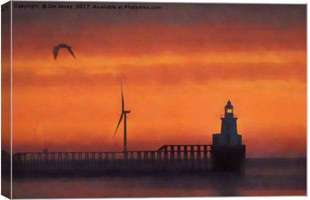 Artistic Northumbrian Sunrise Canvas Print by Jim Jones