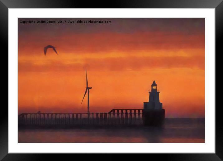 Artistic Northumbrian Sunrise Framed Mounted Print by Jim Jones