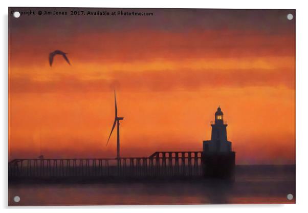 Artistic Northumbrian Sunrise Acrylic by Jim Jones