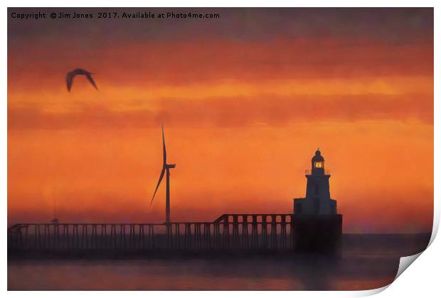 Artistic Northumbrian Sunrise Print by Jim Jones