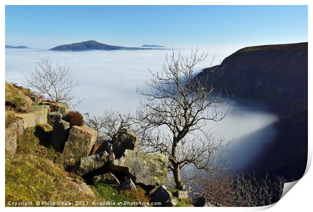 Sugar Loaf Rising Through The Inversion. Print by Philip Veale