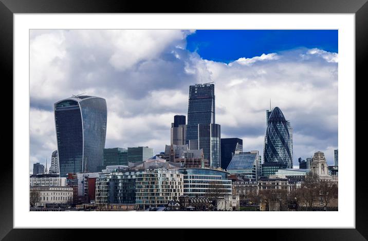 Beautiful London skyline. Framed Mounted Print by Wael Attia
