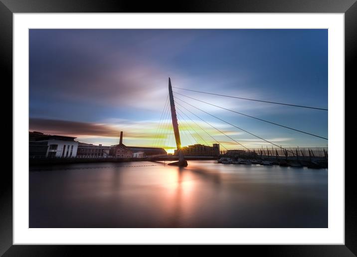Swansea Sail Bridge  Framed Mounted Print by Leighton Collins