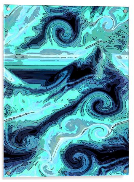 stormy seas Acrylic by Heather Newton