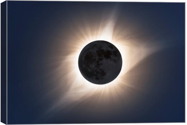 Totality in HDR Canvas Print by John Finney