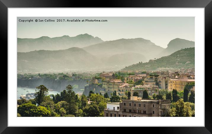 Hazy Summer Day in Sorrento Framed Mounted Print by Ian Collins