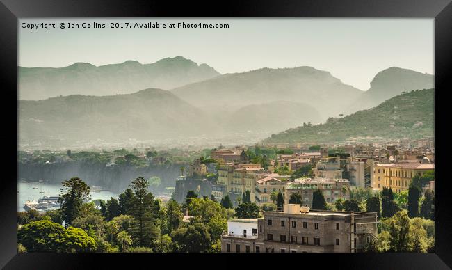 Hazy Summer Day in Sorrento Framed Print by Ian Collins