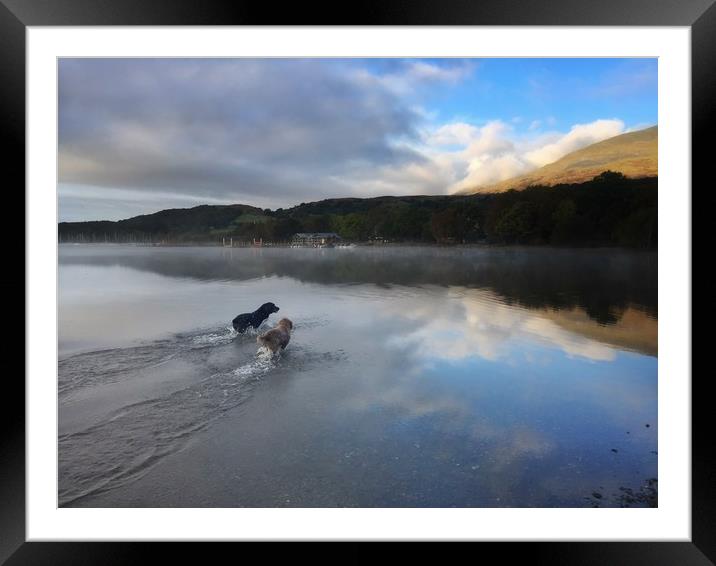 Coniston Water Sunrise Framed Mounted Print by Simon Wrigglesworth