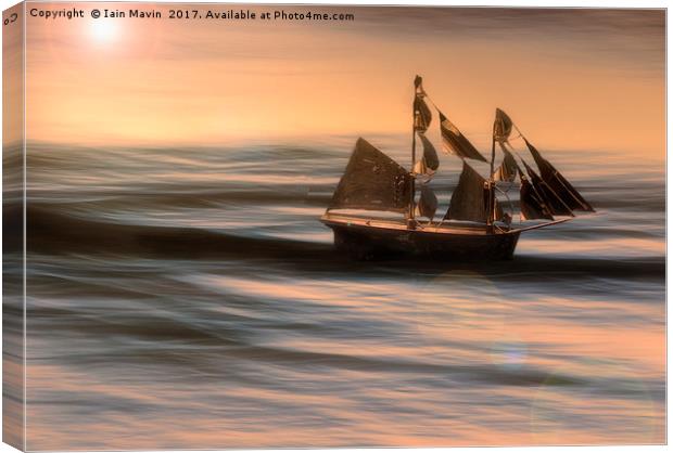 Sunset Sailing Canvas Print by Iain Mavin