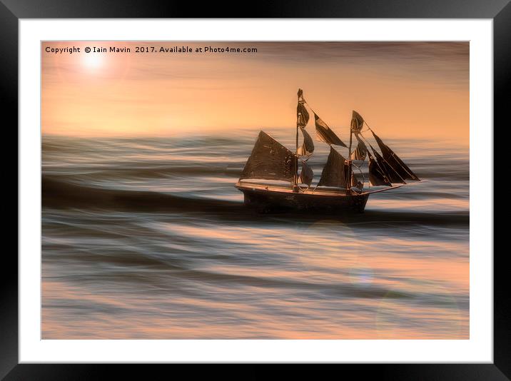 Sunset Sailing Framed Mounted Print by Iain Mavin