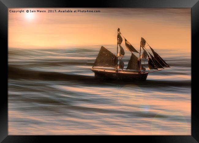 Sunset Sailing Framed Print by Iain Mavin