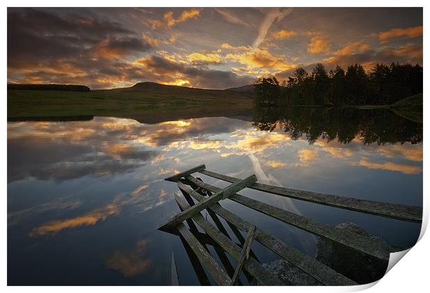 Waiting for the dawn, Loch Moraig ,Perthshire.. Print by David Mould