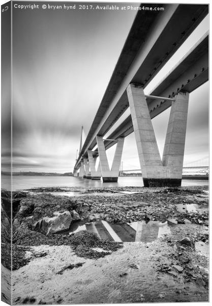 Queensferry Crossing Canvas Print by bryan hynd