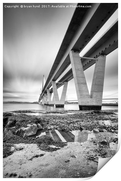 Queensferry Crossing Print by bryan hynd