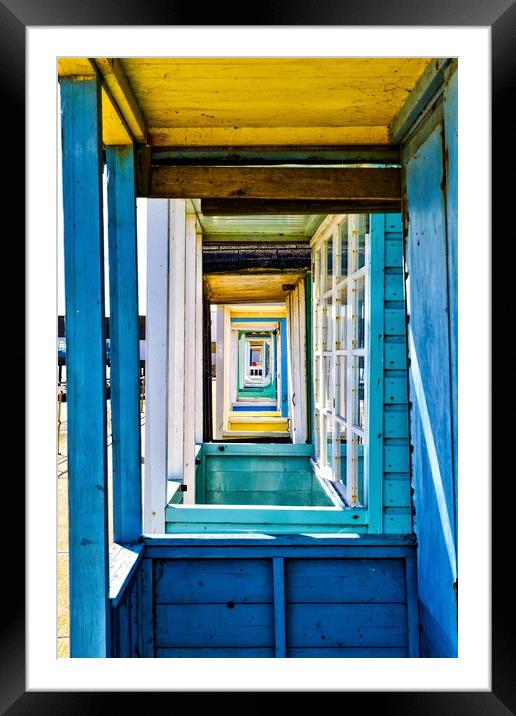Colourful beach huts at Southwold Framed Mounted Print by Gary Pearson