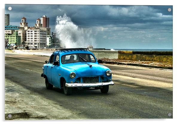 Havana Waterfront Acrylic by Neil Gavin