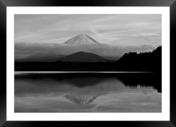 Mt Fuji Framed Mounted Print by Justin Bowdidge