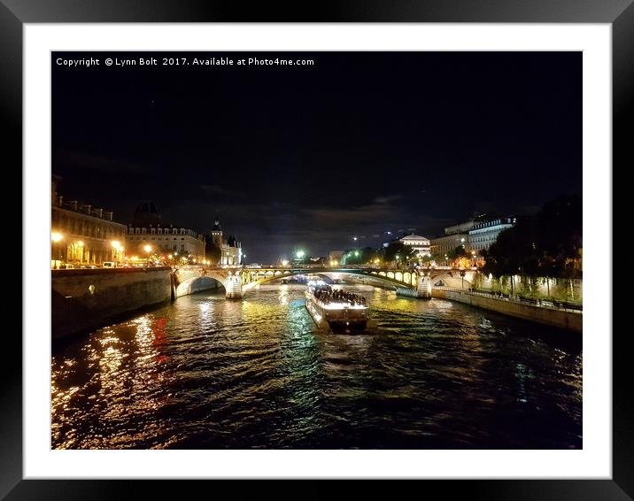 Paris at Night Framed Mounted Print by Lynn Bolt