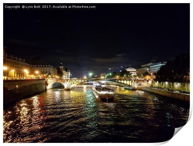 Paris at Night Print by Lynn Bolt