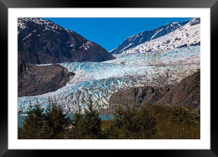 The Mendenhall Glacier in Juneau, Alaska Framed Mounted Print by Janet Mann
