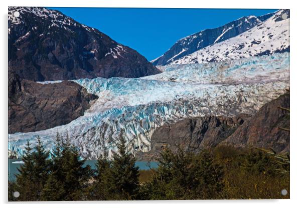 The Mendenhall Glacier in Juneau, Alaska Acrylic by Janet Mann