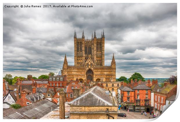 Lincoln Cathedral Print by Juha Remes