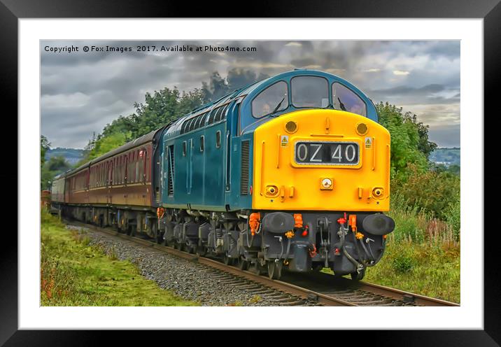 Deltic class 40 Framed Mounted Print by Derrick Fox Lomax
