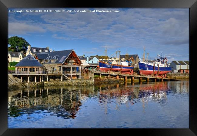 Mallaig Boatyard, Scotland Framed Print by ALBA PHOTOGRAPHY