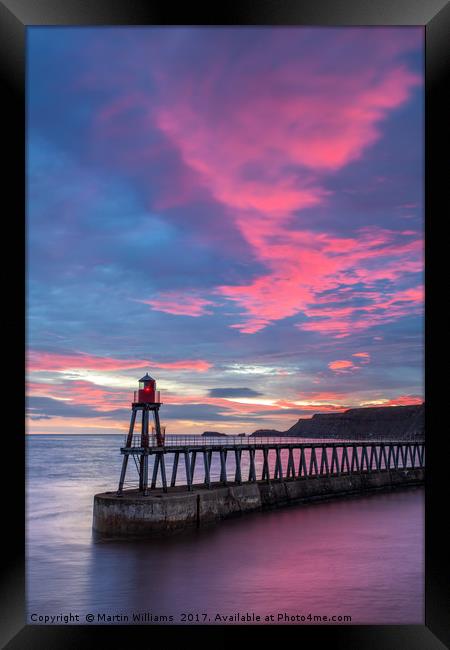 Whitby East Pier Framed Print by Martin Williams