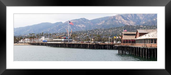 Stern's Wharf Santa Barbara Framed Mounted Print by Shawn Jeffries